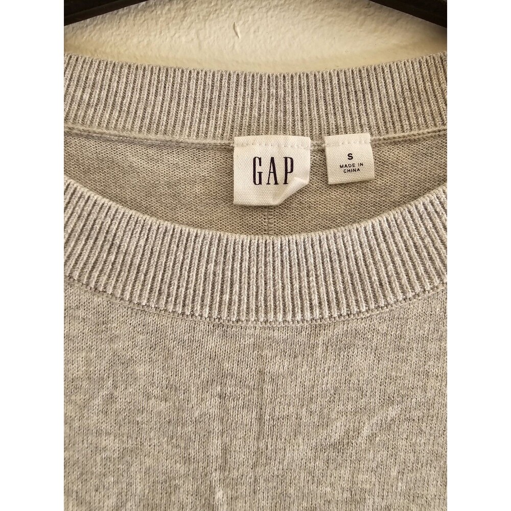 Gap "Good Vibes" Women’s Grey Crewneck Sweater Size Small - Picture 2 of 5
